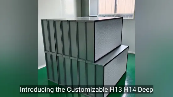 Customizable H13 H14 Deep Pleat Air Filter for Clean Air, Premium V-Type Pleated Filter for Enhanced Air Quality